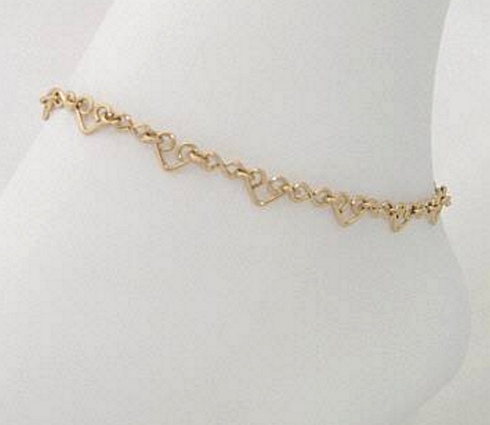 14kt Gold Filled Anklet with Hearts