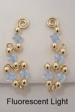 Ear Sweeps with Swarovski Alexandrite Crystals. Style #ES-244-C16